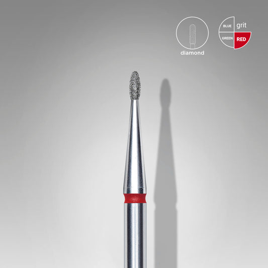 Staleks Diamond rounded bud - red